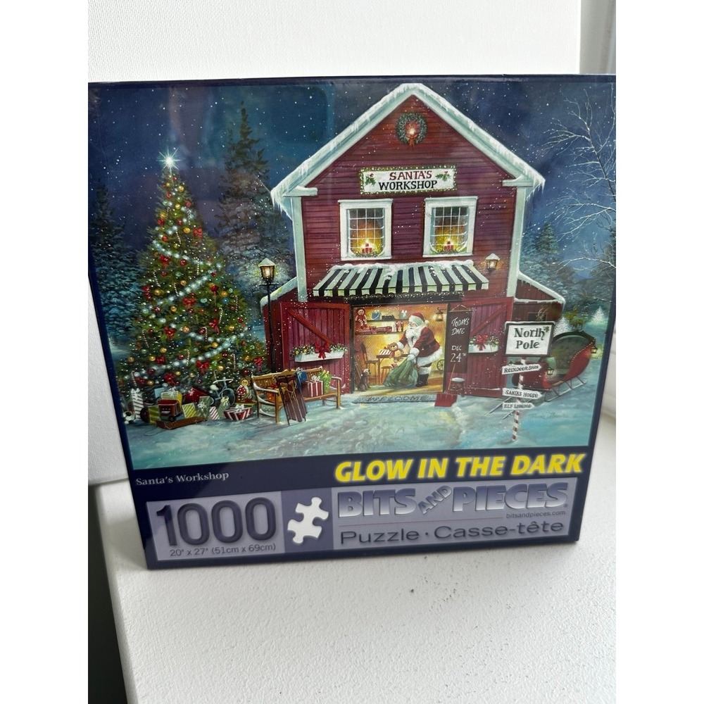 Bits and Pieces "Santa's Workshop" 1000 jigsaw puzzle art by Ruane Mann sealed